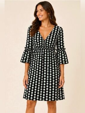 Max Studio Empire Waist Bell Sleeve Dress